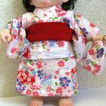 ぽぽちゃん、メルちゃん☆浴衣セット（白）