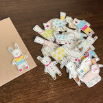 ほっこり☆おめかしアニマル布シール♪パステル着せ替えお洋服♪