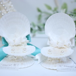 ☪︎⋆。˚ 送料無料 .. size 6cm ウェディング シェル リングピロー アクセサリースタンド 貝殻