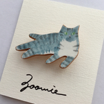 まったりサバトラ猫ちゃんのブローチ