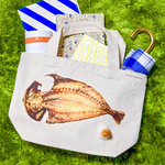大根おろしブローチつき！あじの開きトートバッグ🐟