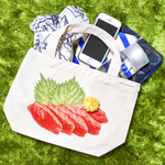 たんぽぽ🌼ブローチつき！さしみトートバッグ🍣