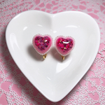 ♡SALE♡ハートの押し花イヤリング