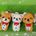 夏のワンちゃんのキーホルダーマスコット♪