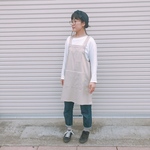 ワークエプロン：ヒッコリーベージュ