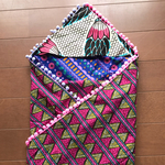 アフリカン3wayおくるみ(ピンク×青)