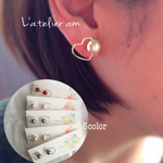 ♡heart to heart 一粒コットンパールピアス
