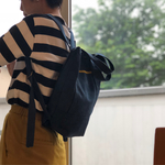 ビンテージ加工ネイビーxマスタードイエローリュックⓂ︎
