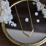 14kgf★V Line Necklace