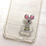 スケートをするネズミのスマホケース　全機種ご相談可  iphoneケース　TPU対応