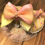 犬・猫26～28　cocoちゃん衿付バンダナチョーカーNEO　イエロー・薔薇・ドット・姫