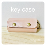 SALE！オールド感のレザーキーケース(ピンク)