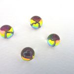 レインボー○ガラスしゃぼん玉の中♡ピアス・イヤリング