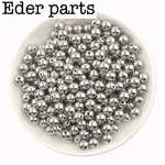 【40個】8㎜ silver round beads