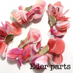  【4個】frill tassel［レッド］