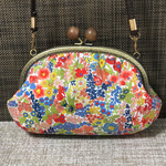 30％OFF リバティがま口  ギャザーポシェット