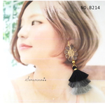 No.B214 大人可愛い フラワー✧︎タッセルピアス / イヤリング