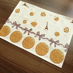 ～40cm×60cm【サイズオーダー】ランチョンマット(クラシカルモダンビスケット(ピンク水玉))