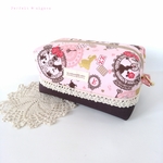 【在庫限り】【BIG SIZE 】Alice in wonderlandキャラメルポーチ ピンクドット
