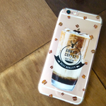 【名入れ可】コーヒーショップのロゴ風 オリジナル スマホケース