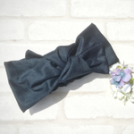新作*+:.。Big Denimリボン ヘアターバン ヘアバンド。.:+*ネイビーブルー