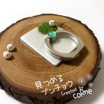 再販×5＊”芝生に ちいちゃいまんまるブンチョウさん” スマホリング/スマホスタンド/バンカーリング WT