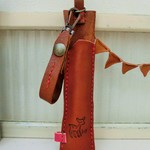 ご予約品＊ヌメ革のくたくたペンホルダー＊レザー＊手提げバッグ