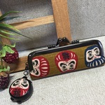 再再々販！！がま口印鑑ケース  《だるま》和柄