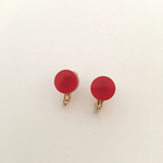 【○レッド ミニ  イヤリング or ピアス】
