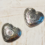 ハート シルバー  ネイティブ ループ コンチョ  30mm 1個