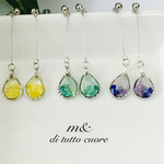 ビタミンカラーのしずくピアス/ノンホールピアス