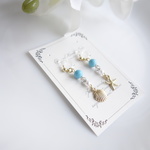 shell & starfish ターコイズ イヤリング/ピアス