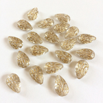 19個 11×18mm アクリルビーズ クリアアンティーク ドロップ