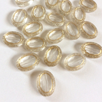19個 13×17mm アクリルビーズオーバル クリア