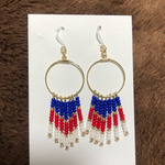 アメリカンなビーズのピアス(樹脂フック)
