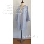 GW・SALE❤　大人のボーダー　ハーフリネン　フードコート