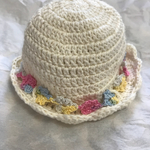 【ベビー】コットン100%     ひらひら帽子