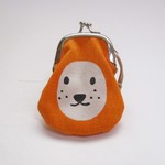ミニイヌ顔がまぐち　orange