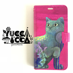 猫シリーズ「ロシアンブルー」　手帳型スマホケース