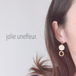 ナチュラルウッドのシンプルピアス 