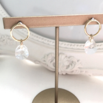 Swarovski しずくのリングピアス