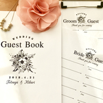 結婚式 芳名帳  ゲストブック アネモネブーケ#02 スプリングウェディング 名前のみ【80名分】＋表紙 1枚