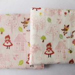 ガーゼハンカチ☆２枚セット　赤ずきんちゃん＆ブルーピンク　　　230