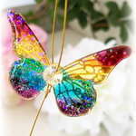 虹のしゃぼん玉🌈　  『妖精のお知らせ』  スワロフスキー　しずく　オーロラ 28mm【サンキャッチャー】