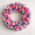 ♥1点もの♥ flower wreath ＊ リボンリース 