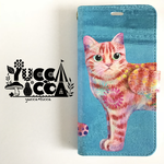 猫シリーズ「茶トラ」　手帳型スマホケース