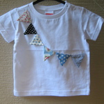 ホワイト▽フラッグＴシャツ（１００）▼