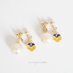 "Viola" Cottonpearl catch pierce (イヤリング可)