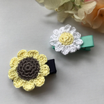 送料込み２つセット♡ひまわりとマーガレットのベビーヘアクリップ