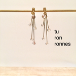 ハンドメイドガラスのイヤリング(粒丸クリア)